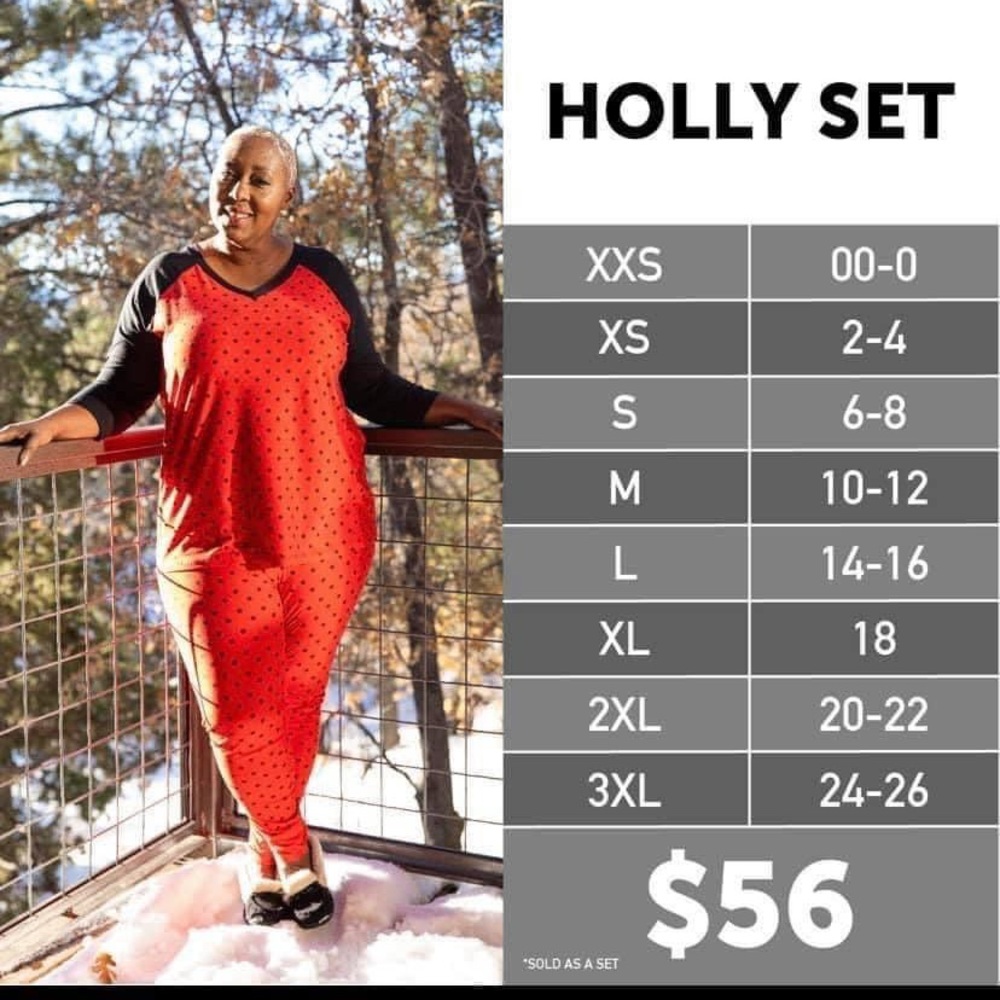 New ! Size medium holiday pjs! Lularoe - Picture 2 of 2